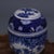 Asian Blue and White Porcelain Floral Tea Jar With Lid For Sale - Image 3 of 5