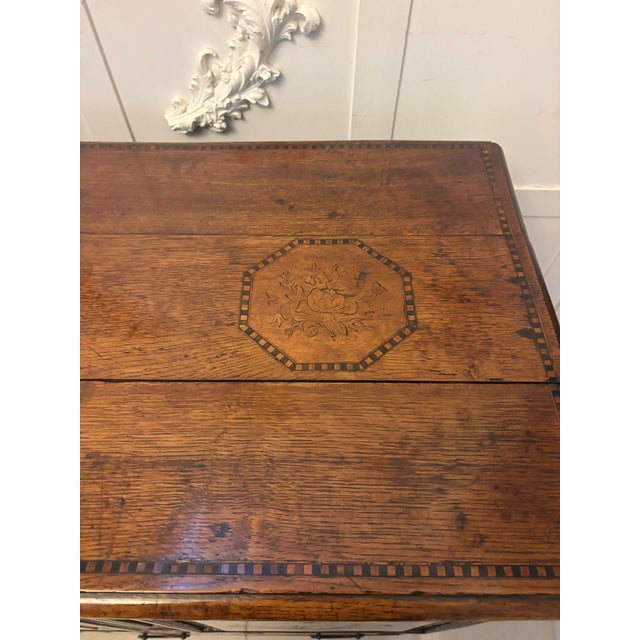 Antique 17th Century Oak Mule Chest with Marquetry Inlay, 1680s For Sale - Image 6 of 18