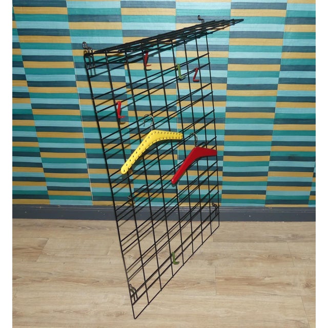 Mid-Century Modern String Wardrobe with Black Wire Frame, 1960s For Sale - Image 3 of 9