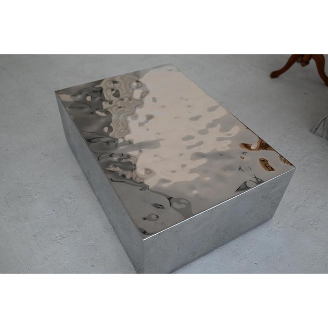 Small Mirage Sculptural Table in Stainless Steel by Veliento For Sale - Image 4 of 11