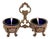 Pearlescent Silver Salt and Pepper Shakers with Cutouts, Set of 2 For Sale