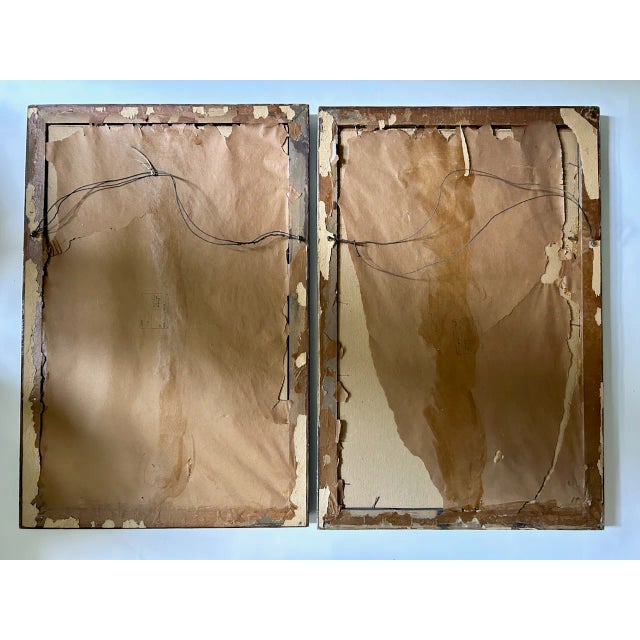 Wood Early 1900's Pair of J. A. LeBretton Framed Color Garden Prints For Sale - Image 7 of 12