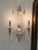 Metal Set of Three Distressed French Country Wall Sconces With Matching Large & Medium Chandeliers Available For Sale - Image 7 of 8