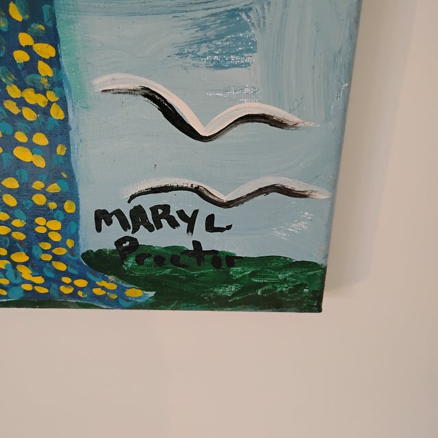 This is an original folk art piece titled "Peace Be Still" by the renowned self-taught African American visionary artist...