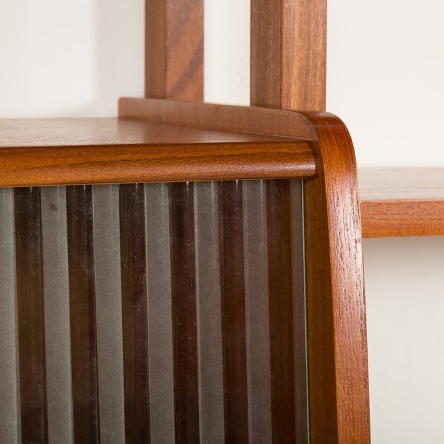 Scandinavian Free-Standing Teak Wall Unit, Norway, 1960s For Sale - Image 10 of 18