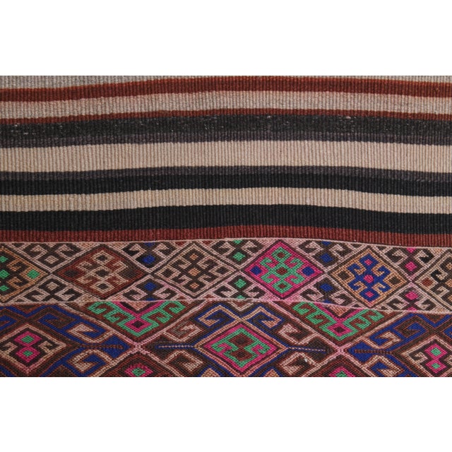 Pink 1970s Vintage Turkish Oushak Handmade Wool Cotton Pink Runner Rug For Sale - Image 8 of 11