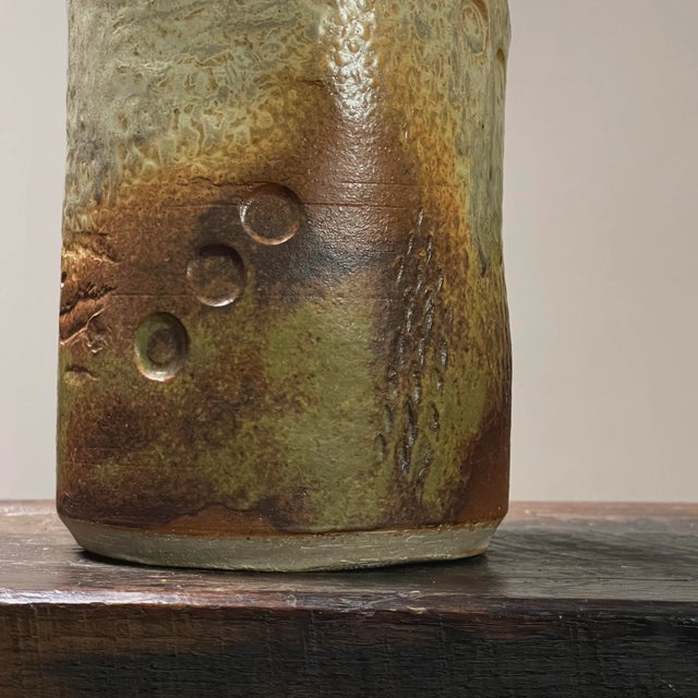 Ceramic Vintage Japanese Postmodernist Ikebana Vase, Signed For Sale - Image 7 of 9