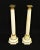 Awesome tall pair of vintage Italian marble candlesticks! This pair is made of an ivory toned marble with very little...