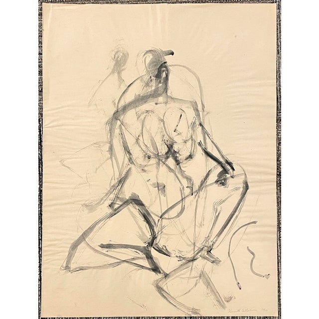 1956 Kenneth Callahan Modern Nude Painting For Sale - Image 4 of 4