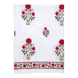 Amaya Twin-XL Bed Red Flat Sheet For Sale