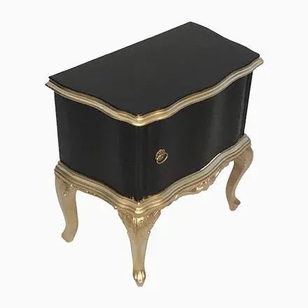 Metal Venetian Baroque Walnut and Walnut Veneer Nightstands, Set of 2 For Sale - Image 7 of 7