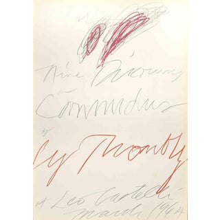 Vintage Nine Discourses on Commodus Poster after Cy Twombly, 1964 For Sale