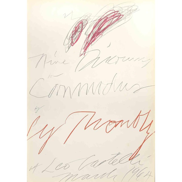 Vintage Nine Discourses on Commodus Poster after Cy Twombly, 1964 For Sale