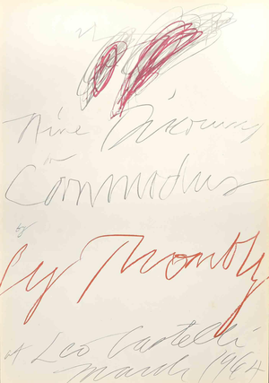 Vintage Nine Discourses on Commodus Poster after Cy Twombly, 1964
