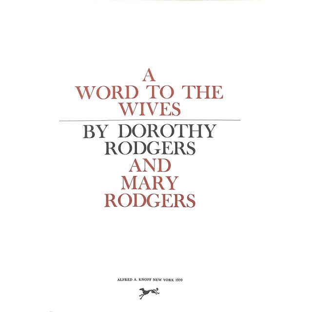 RODGERS, Dorothy & Mary [315] pp. Alfred A Knopf 1970 10 1/4" x 7 1/4"