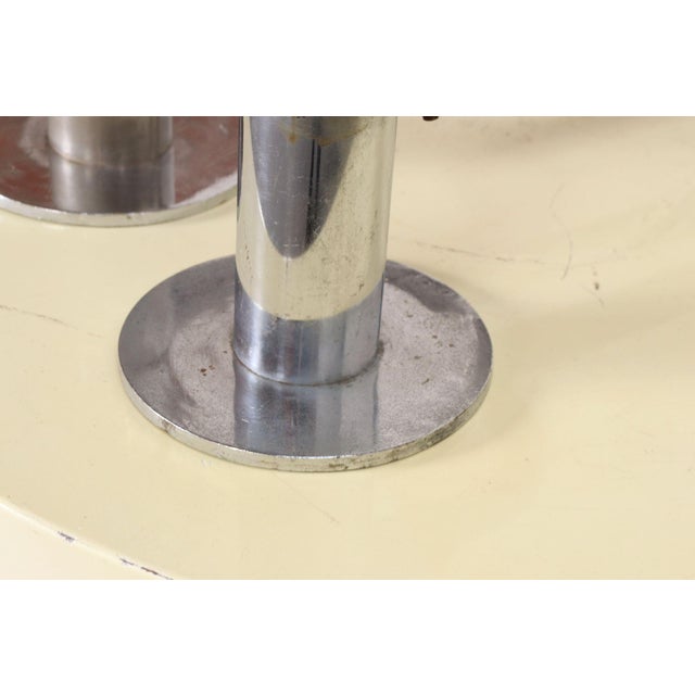 Pair of Art Deco Chrome and Copper Column Form Andirons For Sale - Image 18 of 18