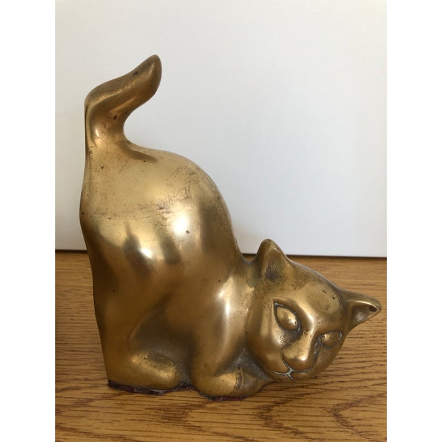 Vintage Brass Cat Bookends Pair Chairish