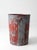 American Antique Galvanized Utility Can With Red Paint For Sale - Image 3 of 17