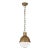 Thomas O'Brien for Visual Comfort Signature Hicks Small Pendant in Hand-Rubbed Antique Brass with White Glass For Sale