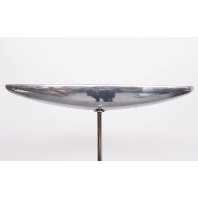 Stunning Elegant up-lighter floor lamp made by B.Lux designed by Jorge Pensi from the 80s. Boat shaped designed lamp head...