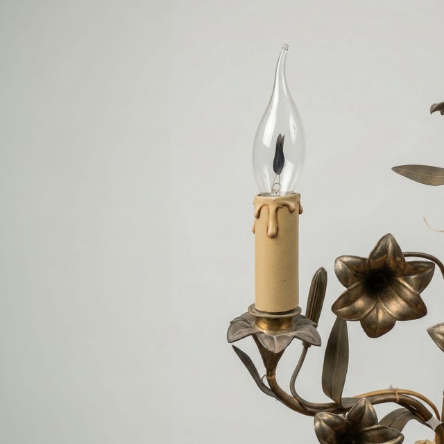 Bouquet of Devotion Sacred Heart Lamps, 19th Century, Set of 2 For Sale - Image 5 of 10