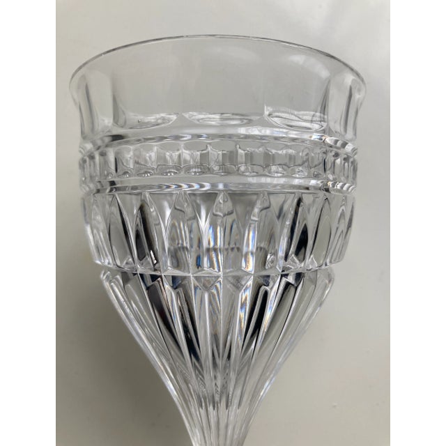 Contemporary Mikasa "Titan" Pattern Cut Crystal Wine Glasses- Set of 2 For Sale In New York - Image 6 of 7