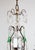 French Chandelier in Brass with Green Crystals, 1920s For Sale - Image 3 of 10