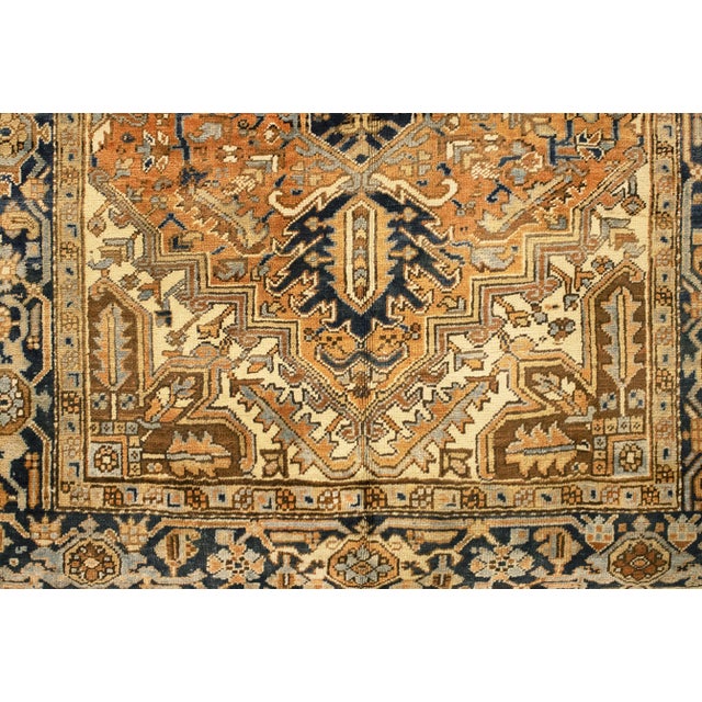 Vintage Persian Decorative Oriental Heriz Rug in Room Size For Sale - Image 4 of 9