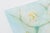 Vintage Signed Higgins Fused Glass Square Bowl, Amoeba Pattern, Turquoise, Gold, White, Yellow, 1960's' For Sale In Miami - Image 6 of 11