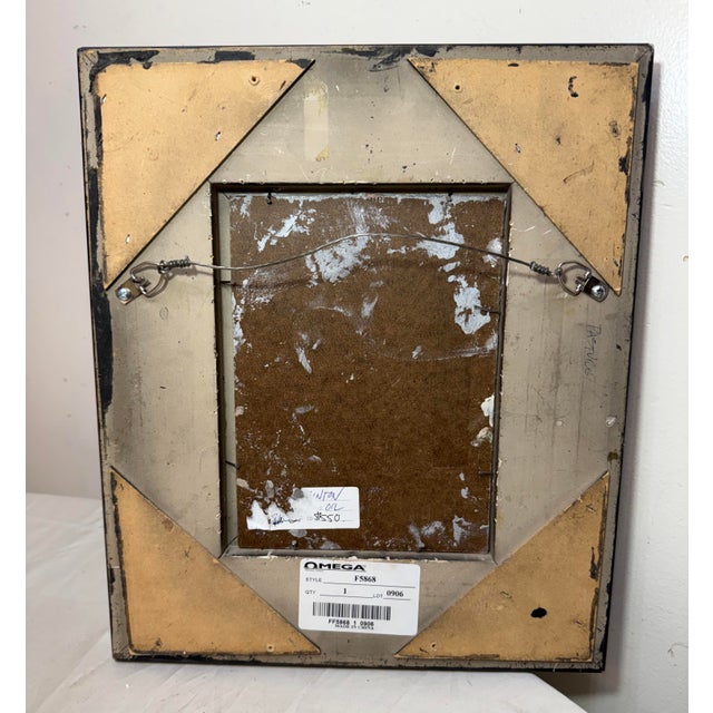 Brown 1970s Contemporary Original JMP Foggy Coastline Seascape Beach Oil Painting on Board For Sale - Image 8 of 11