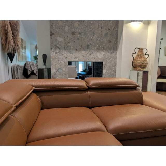 Late 20th Century Nicoletti-Calia Leather Sectional For Sale - Image 12 of 14