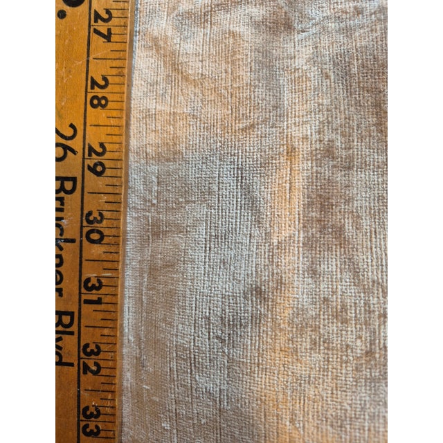 Contemporary Scalamandre "Paddington" Striated Cotton Velvet- 5 Yards For Sale - Image 3 of 10