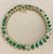 6 Carat Emerald & 1.5 Carat Diamond Tennis Bracelet 14 Karat Yellow Gold S-Shape For Sale In New York - Image 6 of 18