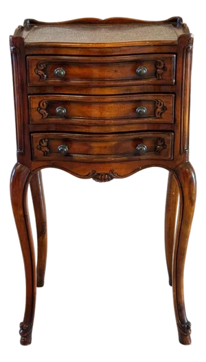 Theodore Alexander Petite Louis XVI Side Table With Faux Book Trompe l'Oeil Panels