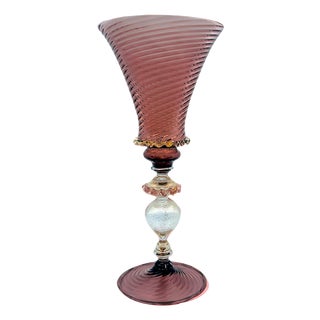 Venetian Tipetto Goblet in Murano Glass from Manifattura Di Murano, 1970s For Sale