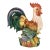Italian Terracotta Hand-Painted Rooster Sculpture, Circa 1980's For Sale