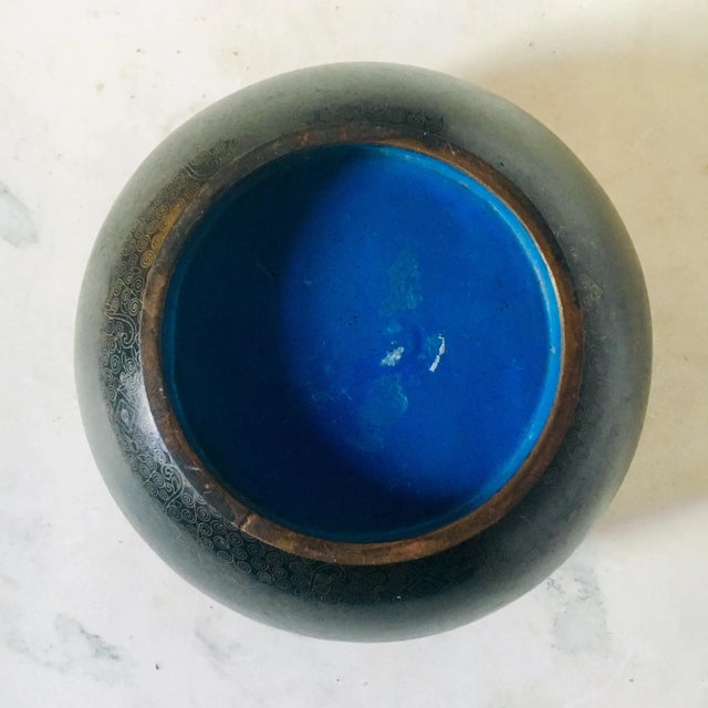 Early 20th Century Asian Cloisonne Bowl With Geometric Decorations For Sale - Image 5 of 8