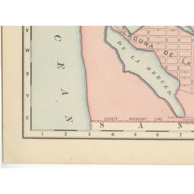 Black Antique Map of San Francisco with Golden Gate Park by Ran McNally, 1899 For Sale - Image 8 of 12
