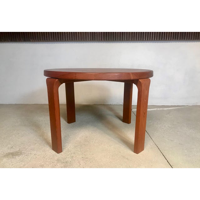 Danish Solid Teak Side or Coffee Table by Dyrlund For Sale - Image 6 of 17