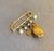 1960s 1960s-70s Gold Tone/Faux Pearl Safety Pin Locket Brooch For Sale - Image 5 of 5