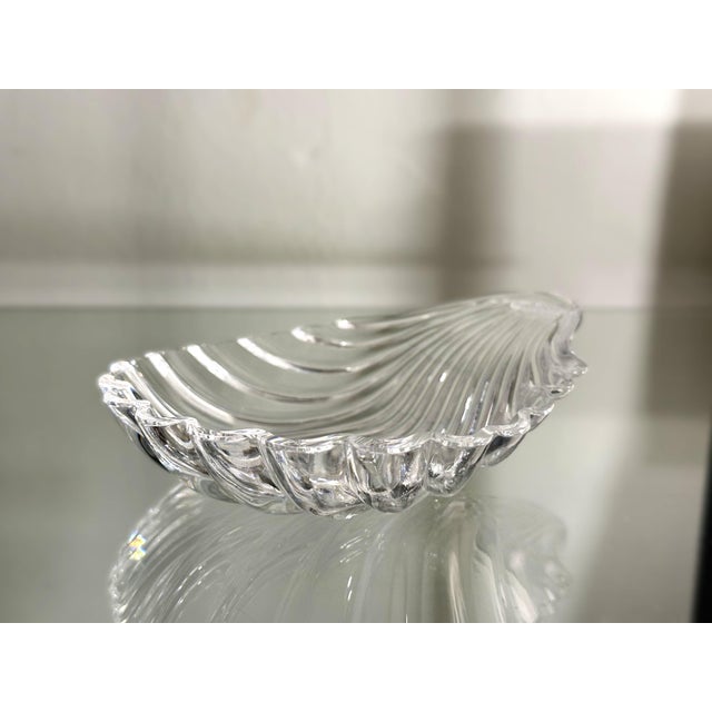 Contemporary Baccarat Coquille Shell Crystal Dish For Sale - Image 3 of 9