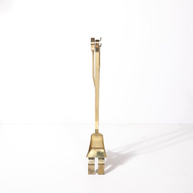 Mid-Century Modernist Sculptural Polished Brass Fire Tool Set by Donald Deskey For Sale - Image 16 of 16