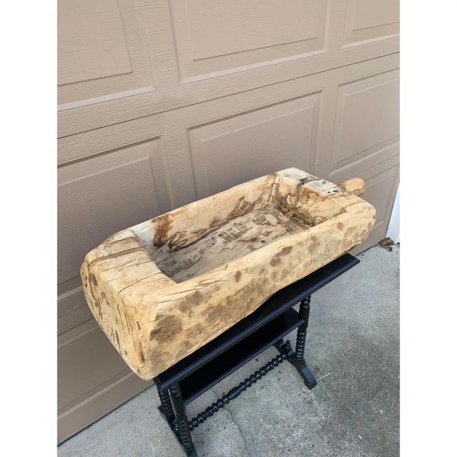 19th Century French Rustic Dough Trough With Timeworn Patina For Sale - Image 4 of 12