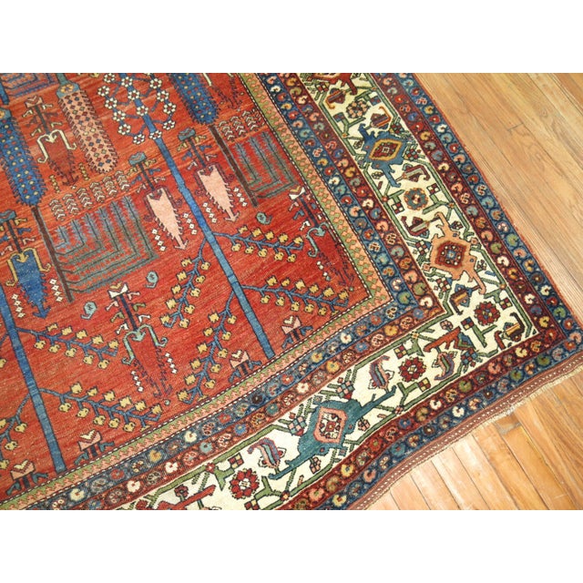 19th Century Antique Zabihi Colllection Persian Bidjar Willow Tree Rug For Sale - Image 5 of 10