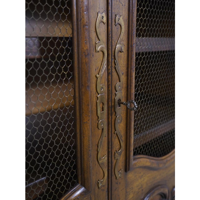 Walnut Country French Two-Door Armoire Wardrobe Cabinet For Sale - Image 11 of 18