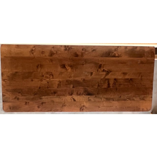 19th Century Dining Table in Walnut with Lyre Legs and Heavy Top, Spain, 1890s For Sale - Image 6 of 12