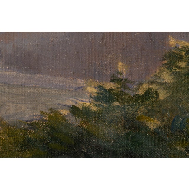 Joseph Mittey, Sunset at Dawn, 1890s-1910s, Oil on Canvas For Sale - Image 5 of 13