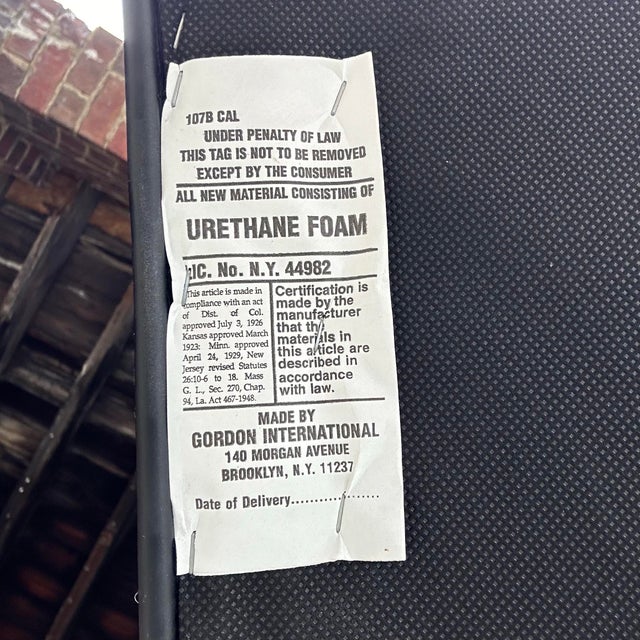 Set of 8 Gordon International Ludwig Mies Van Der Rohe Style Armchairs Black Leather For Sale - Image 9 of 12