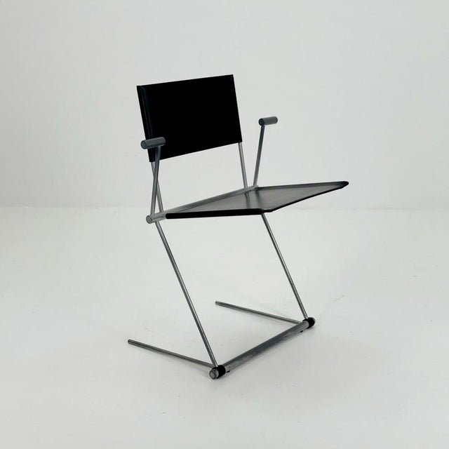 Mid-Century Modern Ballerina Black Dining Chair by Herbert Ohl for Matteo Grassi, Italy, 1980s For Sale - Image 11 of 11
