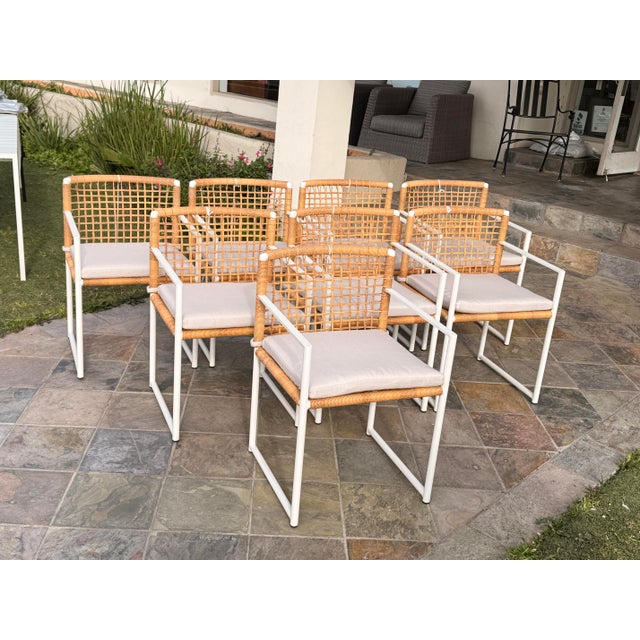 2020s Harbour Outdoor Hayden Dining Table + Loop Rattan Dining Chairs, Set For Sale - Image 5 of 12